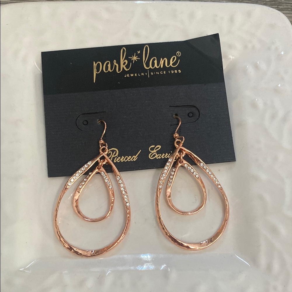 Park Lane Rose Gold Double Teardrop Earrings